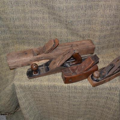 Lot of 4 Vintage/Antique Wood Planes