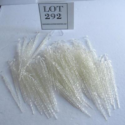 Large Lot of Plastic Icicle Christmas Ornaments