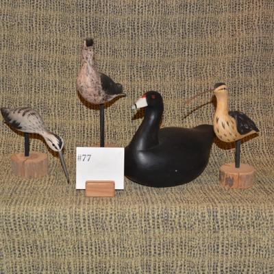 Lot of Vintage Carved Wooden Water Fowl