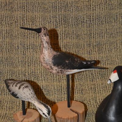 Lot of Vintage Carved Wooden Water Fowl