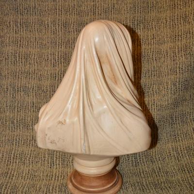 Vintage MARWAL 15â€ Madona &amp; Child Chalkware Bust 15.5â€