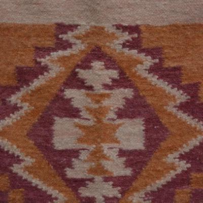 Stunning Vintage Navajo Wool Rug 4'8"x2'4"