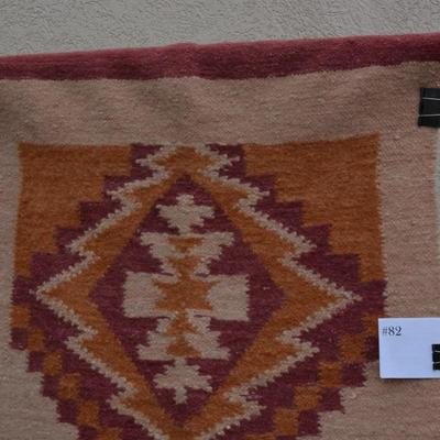 Stunning Vintage Navajo Wool Rug 4'8"x2'4"