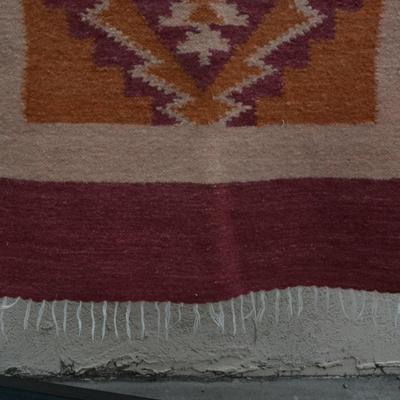 Stunning Vintage Navajo Wool Rug 4'8"x2'4"