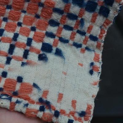 Vintage Hand Stitched Wool Coverlet 68"x96"