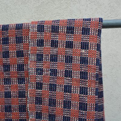 Vintage Hand Stitched Wool Coverlet 68"x96"