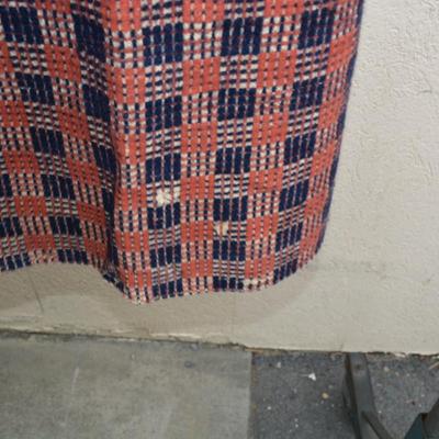 Vintage Hand Stitched Wool Coverlet 68"x96"