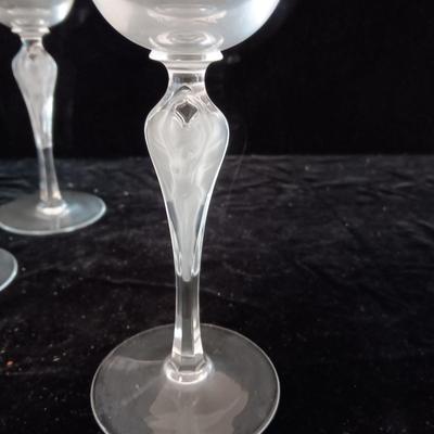 6 FABERGE PAVLOVA BALLERINA CRYSTAL WINE GLASSES