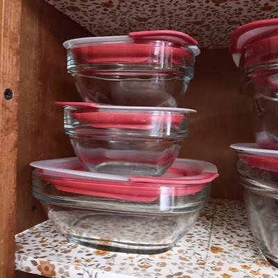 GLASS FOOD STORAGE CONTAINERS