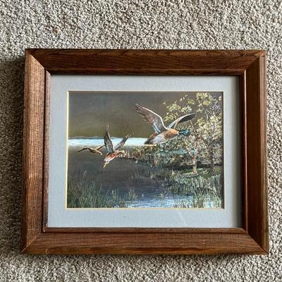 Vintage Framed Duck Print