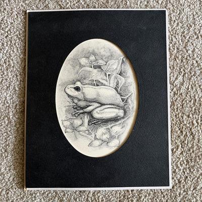 Vintage 1975 Frog Dot Art by Leonard Diamond