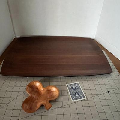Wood Tray and Wood Clover