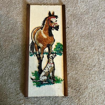 Stone 3D Horse & Dog Art