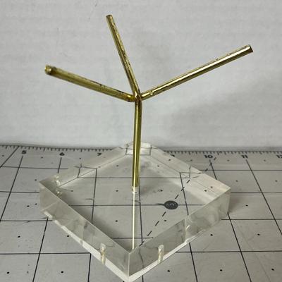 Brass and Acrylic Display Stand