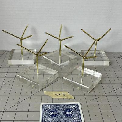 Brass and Acrylic Display Stand