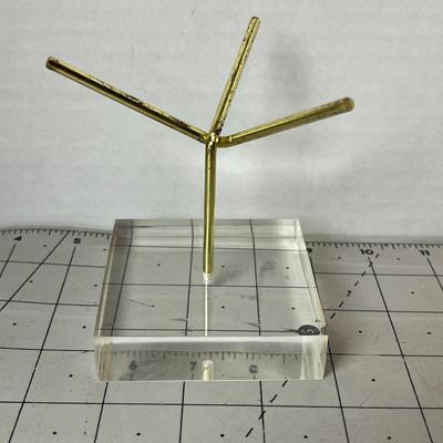 Brass and Acrylic Display Stand