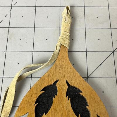 Carved Wood Feather - Eagle