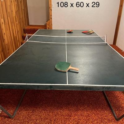 Folding Ping Pong Table with Paddles and Balls