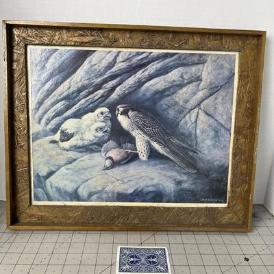Framed Hawk Print by Bob Widmeier