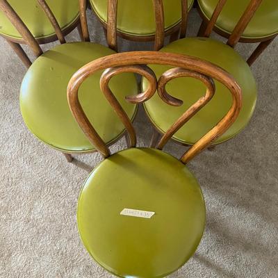 Vintage Thonet Bentwood Cafe Bistro Dining Chairs - Set of 6