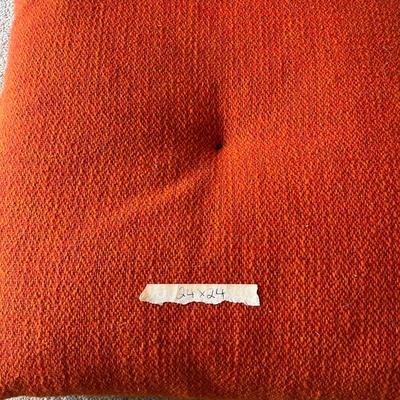 Orange Button Throw Pillow