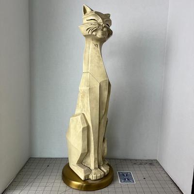 Vintage 1950 Cat Statue - Large - Univer Statuary Corp