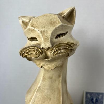 Vintage 1950 Cat Statue - Small