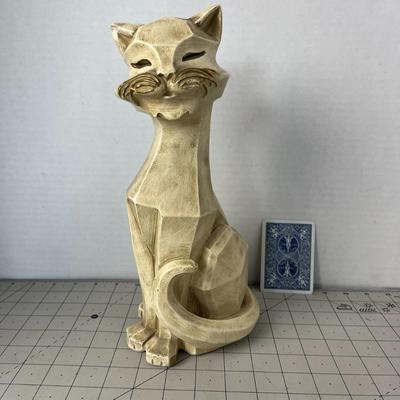 Vintage 1950 Cat Statue - Small