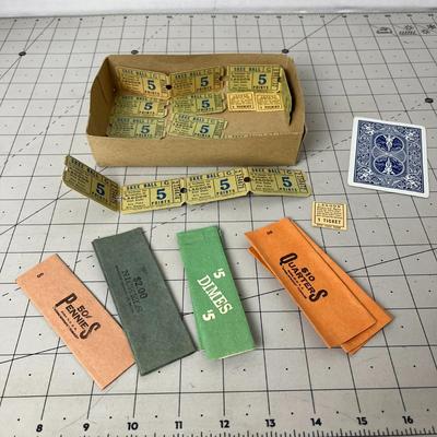 Vintage Lagoon Tickets and Coin Rolls