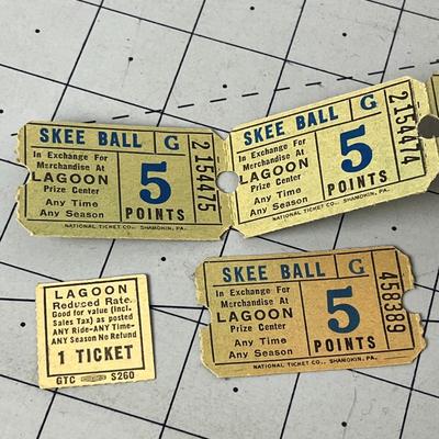 Vintage Lagoon Tickets and Coin Rolls