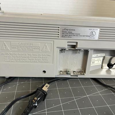 Vintage Americana FM/AM Radio & Camcorder Videotape