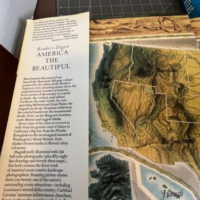Vintage Books: America The Beautiful, World Atlas, The Splendor of the Seasons, Campground and Trailer Park Guide
