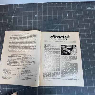 Vintage Automobile Catalog and Awake! Magazine