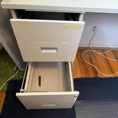 Desk with Filing Cabinet