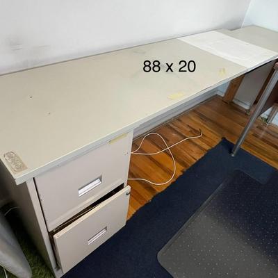 Desk with Filing Cabinet