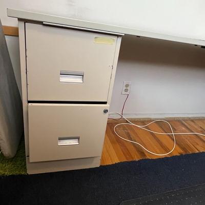Desk with Filing Cabinet