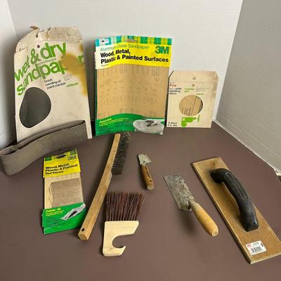 Sandpaper, Brushes, and Trowel Bundle