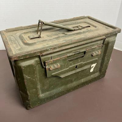Vintage Military Metal Storage Box