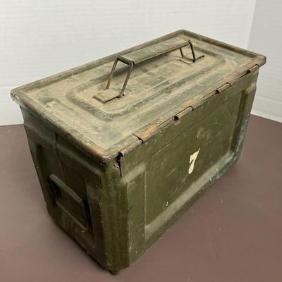 Vintage Military Metal Storage Box