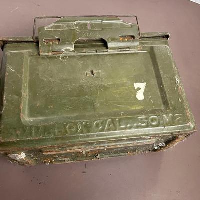 Vintage Military Metal Storage Box