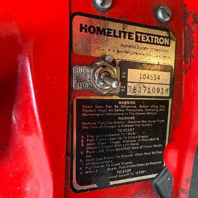 Homelite Chain Saw & Carry Case