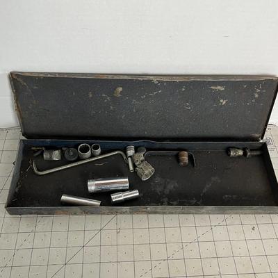 Vintage Tool Box with Sockets