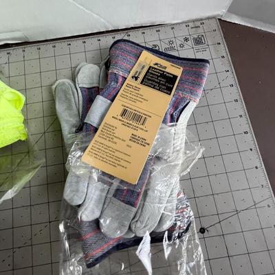 Leather Gloves and Microfiber Rags