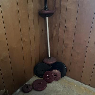 Barbell Bar & 12 Plates