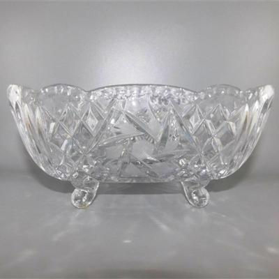 13 Heavy Crystal Square Footed Bowl 8 1/ 2 x 4 1/2