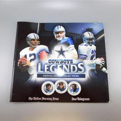 16 Cowboys Legends Medallion Collection with 5 Medallions (OB Roger Staubach #12- DT Randy White #54-DB Cliff Harris #43 -OT Rayfield...