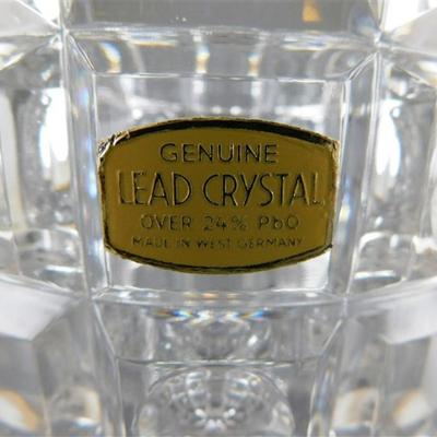21 Large Heavy Genuine Lead Crystal over 24% Made in Germany 9 1/2 X 6