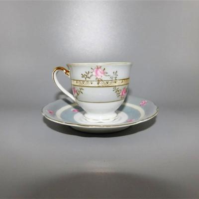 22 Lot of 4 Tea Cups and Saucier - Lefton Japan/ Guillen Made in Spain /UCAGCO Occupied Japan /UCAGO Occupied Japan 4 Stands