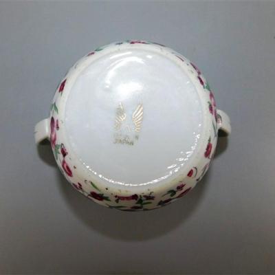 23 Made in Japan Pink Floral AND Gold Cream and Sugar 4 x3 1/2