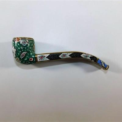 26 Vintage Enameled Metal Pipe Minakari Style 4x1